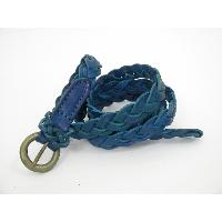 Thin Casual Braided Cowhide Leather Belt For Ladies