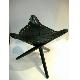 Genuine leather stool in cowboy tripod style, IX002