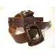 Fixed buckle brushed leather belt, IB-65-1