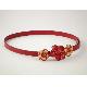 Painted Flower Blossom on Plain Leather Belt - Buckle -Free, IB1096