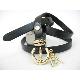 Thin Leather Belt with Lock & Key Deco, IBD01