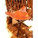 Engraved Cowhide Leather Stool Tripod, IX002-2