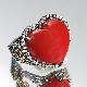 Red Coral Diamond Ring