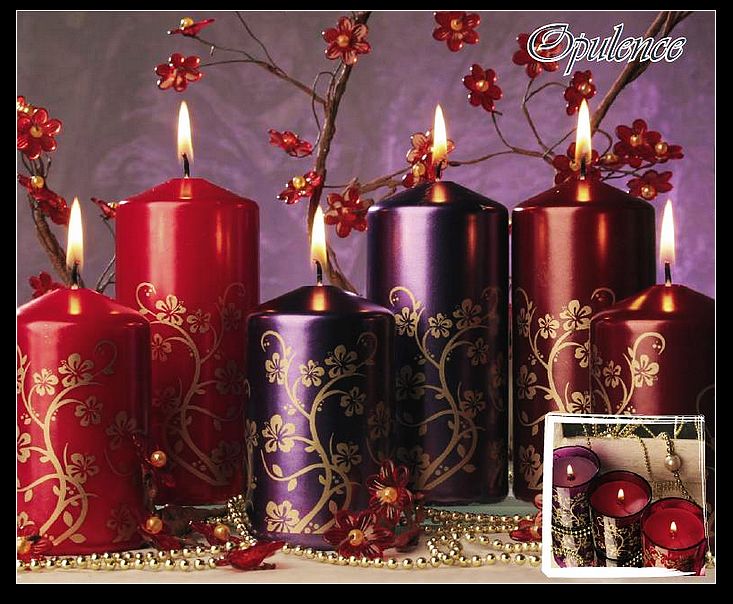 Christmas Pressed Paraffin Pillar Candles