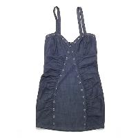 ruched denim dress