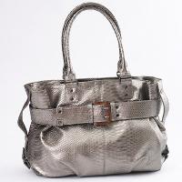 Belt detail snake slouch bag