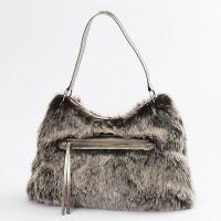Fur hobo bag