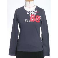 Cotton Knitted T-shirt with printing and sequins