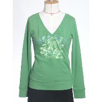 Cotton Knitted Pullover with print and sequins