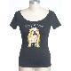 Knitted T-shirt with foil and photo print
