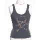 Cotton Knitted Vest with Foil and discharge print, CAIL029