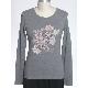 Cotton Knitted T-shirt with discharge print and studs