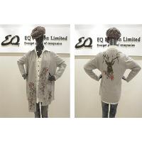 Ladies Knitted Cardigan with Scarf + Printing