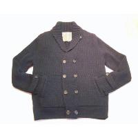 Mens Knitted Cardigan with woven