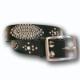 5cm PVC Leather Belt, <B>Belt</B> with Stones Black