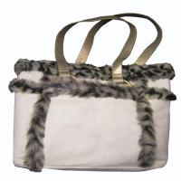 Fiorucci Bag (L) (White Color with Leopard Fur)