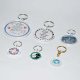 Plastic round shaped snap-lid keychain