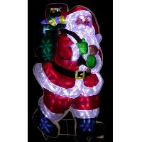 Embossed Santa LED Silhouette