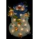 Snowman Silhouette with Snowflake Effect