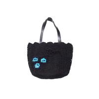 Black knitted handbag