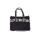 Black knitted handbag