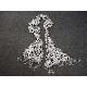 Cream black printed scarf