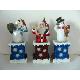 Poly resin Christmas craft with flash light (battery operated, included), FY0803