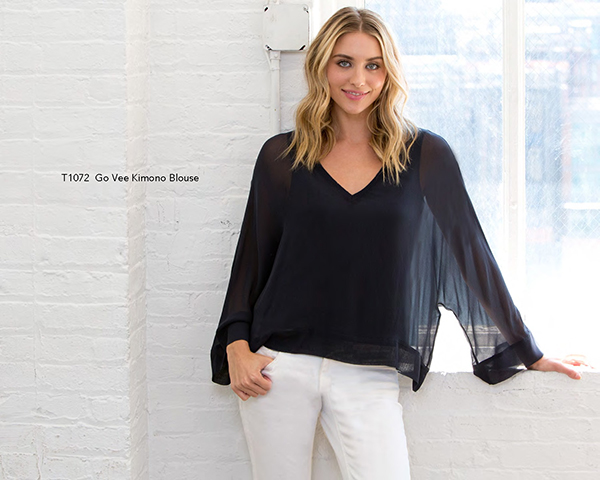Go Vee Kimono Blouse