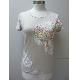 Printed t-shirt with silk trimming