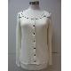 Cardigan with beadings