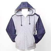 MEN'S SWEATSHIRT W/ HOOD & DETACHABLE SLEEVES