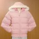LADIES' WOVEN JACKET W/FUR HOOD