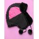 Girls' nylon trapper w/fur trim