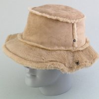 Winter Brim Hat with Fake Fur Lining