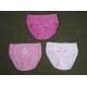 Sell Girls' 100% combed cotton knitted single jersey briefs.