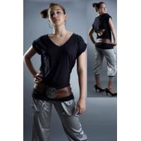 Melange V-Neck Blouse