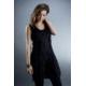 Crew Neck with Silk fabric Dress, F0004