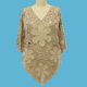 LADIES' SUEDE CAPE W/RAYON CROCHET TRIM.