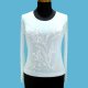 LADIES' 100% NYLON BLOUSE W/BEADING.