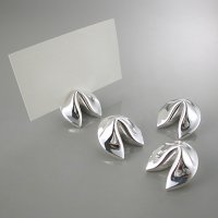 Silver-plated  inchesFortune Cookie inches Place Card Stand