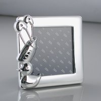 Silver-plated 3 inchesx 3 inches Baby Photo Frame