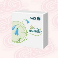 Sell Lavender Tissue Paper Napkins with Pressed Vestige(Single Layer/pc)