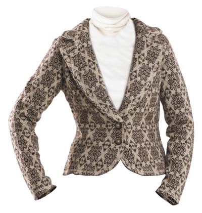 Women Lapel Long Sleeves Two Buttons Short Jacket