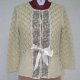 Sell Ladies' basketweave stitch and netting emb cardigan