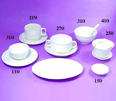 Cream/and white Glaze Hotel Banquet Set