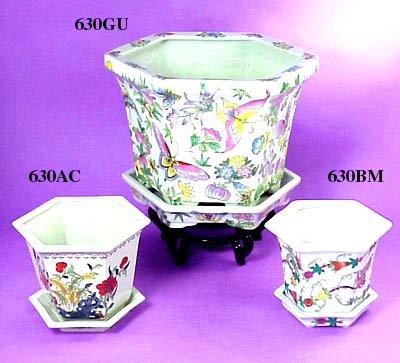 Hand Painted Hexagon Planters