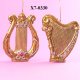 Musical harp instrument with jewel ornament, X7-0330
