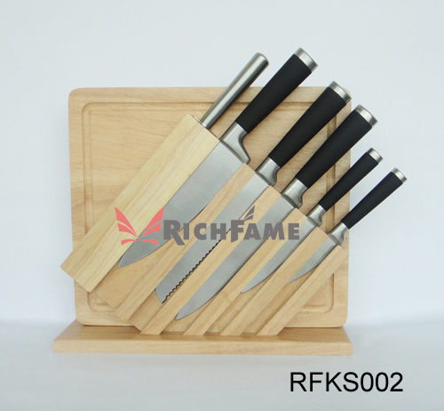 8 Pcs Knife Set With Cutting Board