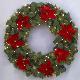 Red Velvet Poinsettia Mixed 48 inches Ltd Wreath, 68363