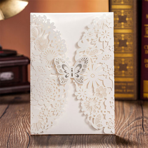 Laser cut wedding Invitation card